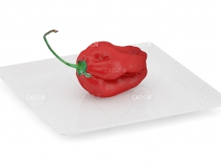 红色灯笼椒C4D模型 柿子椒 甜椒 红色彩椒 菜椒