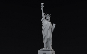 自由女神像雕塑C4D模型 The statue of liberty 3D model