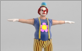 小丑C4D模型 Bobby The Clown