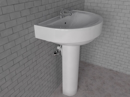 卫生间洗手池C4D模型 TOILET Hand sink