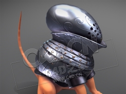 C4D卡通铠甲猫模型 cat