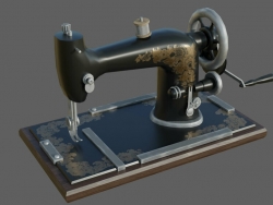 低面复古缝纫机C4D模型 Sewing machine