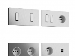 M系列双联开关插座Modelec电气3D模型素材下载M Double Switches and Sockets by Model