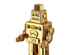 我的金色机器人装饰品Seletti摆件3D模型素材下载My Robot Gold Decorative Object by
