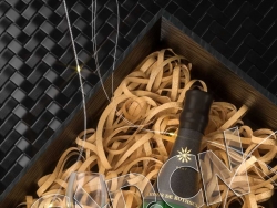 C4D OCTANE木箱中的拉菲香槟酒模型