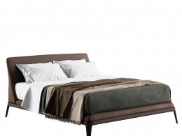 Kelly 双人床现代风格床具3D模型素材下载Kelly Bed by Poliform