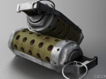 C4D国外现代手榴弹模型 grenade model.