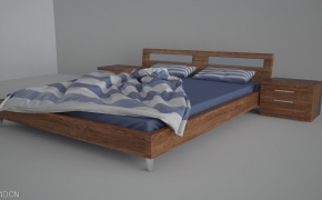 室内家具-矮床C4D模型 Cinema 4d BED model
