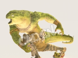 C4D魔兽动物蜥蜴战士模型（包含骨骼绑定动画) LizardM_M01_SK_GRN 3D Model