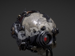 C4D机械头骨绑定动画模型 Lord Inquisitor Servo Skull
