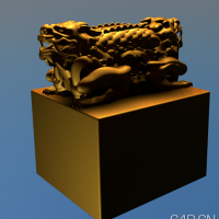 金印模型 印章模型 龙印 Seal