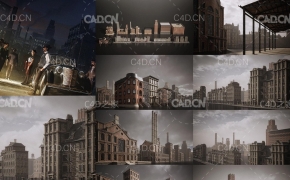 19世纪美国工业城市楼房建筑3D模型 Mini Kit: Boroughs