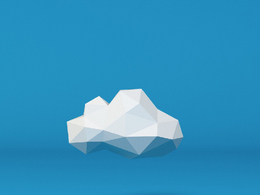 低面卡通云朵图标模型Poly Cloud_3