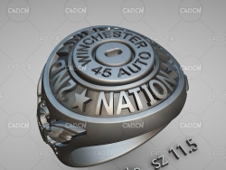 雕刻文字的戒指 Hawkins 2ndAmndmt Eagle Updtd