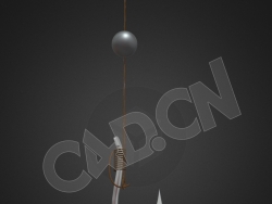 钓鱼金属鱼钩C4D模型 Fish hook