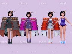 4个卡通美少女人物模型Iroha - 3D Model