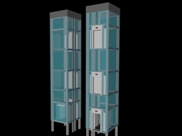 透明玻璃观光电梯C4D模型 Elevator