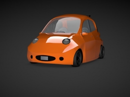 卡通小汽车C4D模型 cartoon car