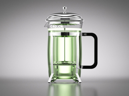 透明玻璃茶壶水壶c4d octane渲染模型下载Nikita-Kapustin-Teapot-Studio-Lighting