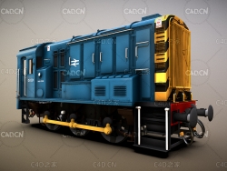 C4D英国铁路火车车厢模型