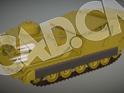 C4D低面卡通履带装甲战车模型 rapier