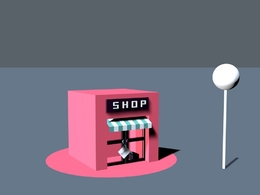 商店SHOP白天黑夜模型