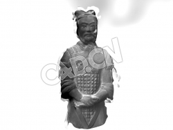 C4D秦始皇兵马俑士兵雕塑模型 Chinese Soldier