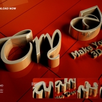 C4D文字模型：Try it _ free resource _ C4D