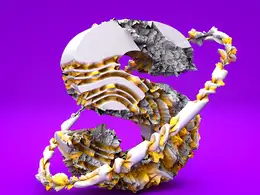 C4D置换文字 地貌文字工程文件 Displacement Text