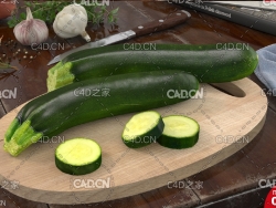 菜瓜 西葫芦C4D模型 Cucurbita pepo