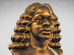 美国年轻黑人女性布伦娜·泰勒铜像雕塑雕像C4D模型（Breonna Taylor）