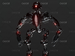 外星科幻机械机器人模型 robot c4d model