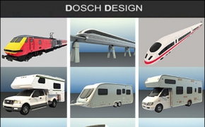 24个交通运输工具3D模型（火车、单轨列车、磁悬浮列车、豪华房车、动车、通勤列车）