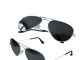 飞行员太阳镜雷朋品牌眼镜3D模型素材下载Aviator Sunglasses by RayBan