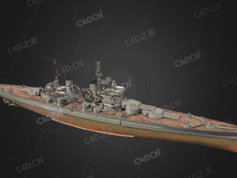 英国皇家海军狮级战列舰一级战列舰C4D模型下载Lion 3d model