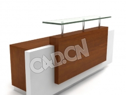 收银台桌子办公家具C4D模型