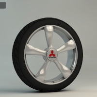 三菱轮胎3D模型 Cinema 4D wheel model