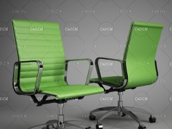 绿色办公会议椅C4D模型