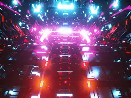C4D实用工程第331季：绚丽的灯光科幻隧道动画C4D工程文件 c4d project