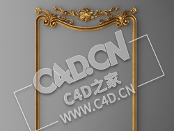 C4D镜框花线画框欧式装饰雕花框模型_98 Stucco