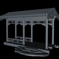 古建凉亭3D模型