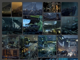 未来都市霓虹闪烁：高细节赛博朋克建筑汽车街道3D模型合集，打造你的反乌托邦世界BigMediumSmall - CYBERPUNK