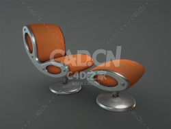 分段式C4D休闲躺椅模型Moroso Gluon