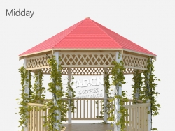 花园休闲凉亭C4D模型 gazebo