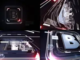 C4D片头文字 玻璃字母B工程文件