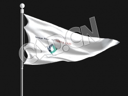 C4D公司三角旗飘动动画模型 flag