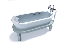 带头托颈靠浴盆