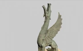 飞龙雕像C4D模型 Dragon Statue