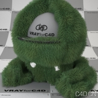 vray for c4d材质：Green VrayFur simple001