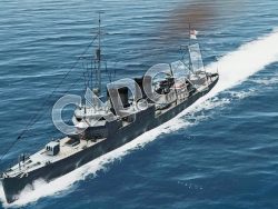 C4D海军舰艇军舰舰船-英国二战驱逐舰模型 Town Lend-Lease Destroyer 3d Model
